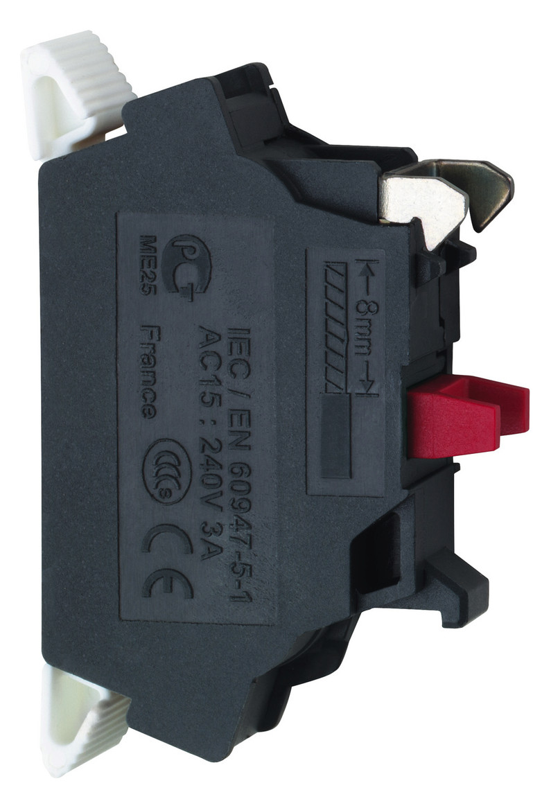 1St. Schneider Electric ZBE1025 Hilfsschalterblock, ZBE Ø 22, 1Ö, Spring Clamp