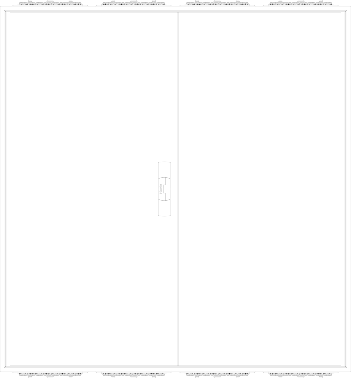 1St. F-Tronic ZA114 Leergehäuse ZA114, IP31/IP43, H=1100mm, B=1050mm 7120509