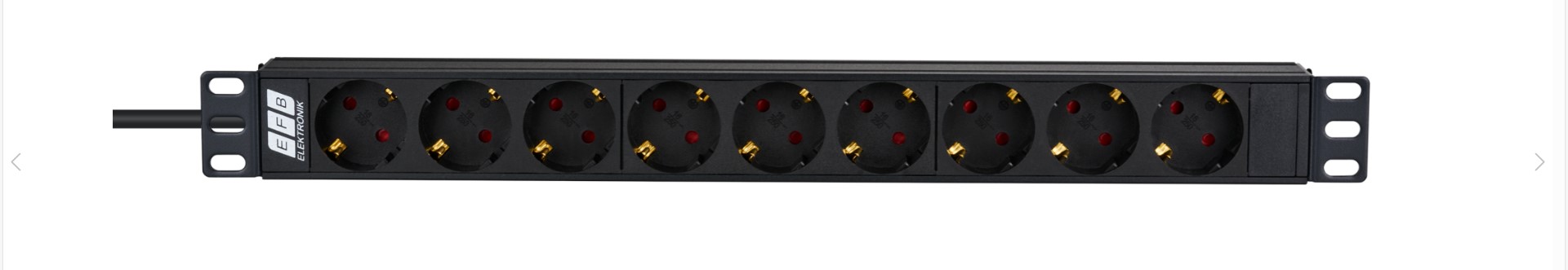 1St. EFB EK631DE.1 19 1HE Steckdosenleiste 9 x CEE 7/3 ohn