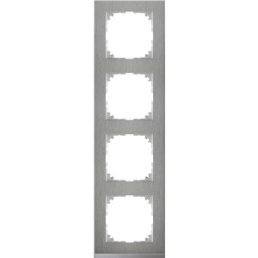 1St. Merten MEG4040-3646 M-Pure Decor-Rahmen, 4fach, Edelstahl/aluminium, M-Pure Decor