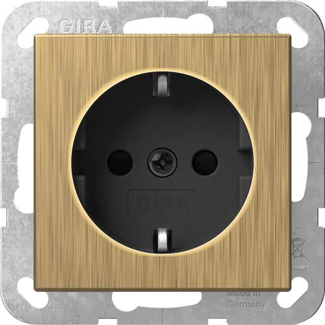 1St. Gira 4188603 SCHUKO-Steckdose 16A 250V, Bronze Schwarz
