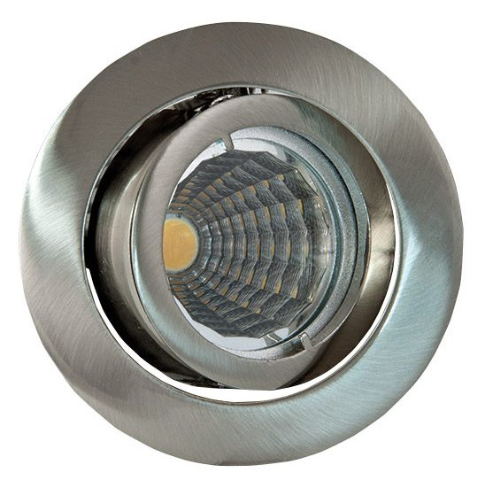 1St. Rutec ALU55375 Einbaustrahler schwenkbar Eisen gebürstet ALU5537-5 Deckeneinbau 68mm Lochmaß 55375 ohne Leuchtmitte