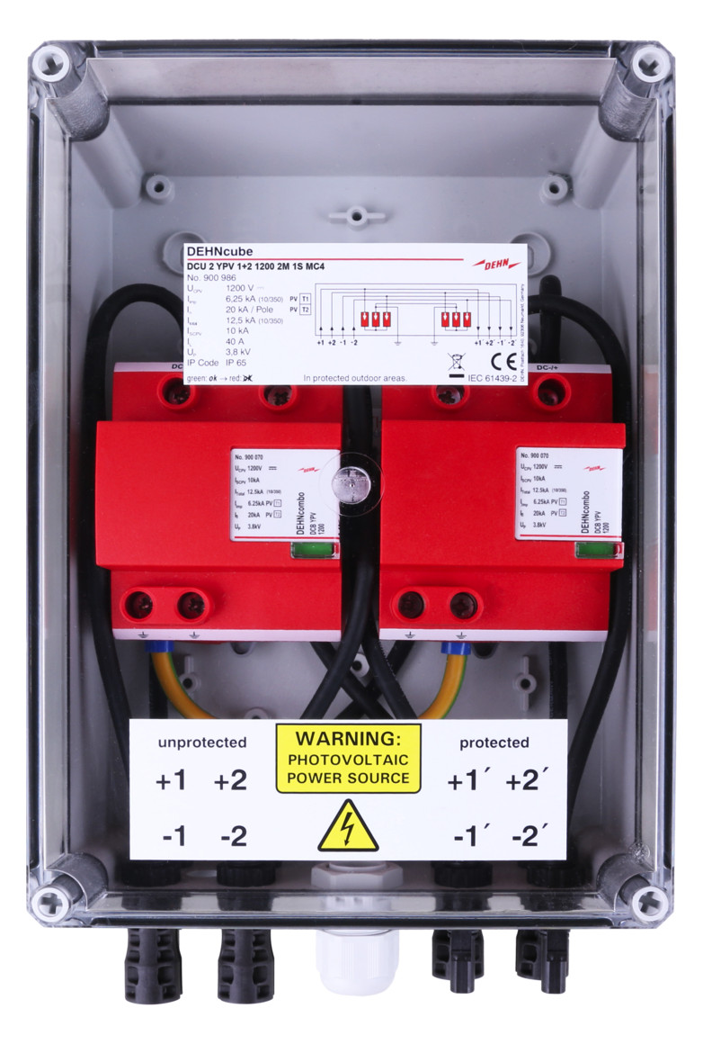1St. DEHN 900986 GAK Typ 1+2 im Gehaeuse IP65 f PV-Anlage