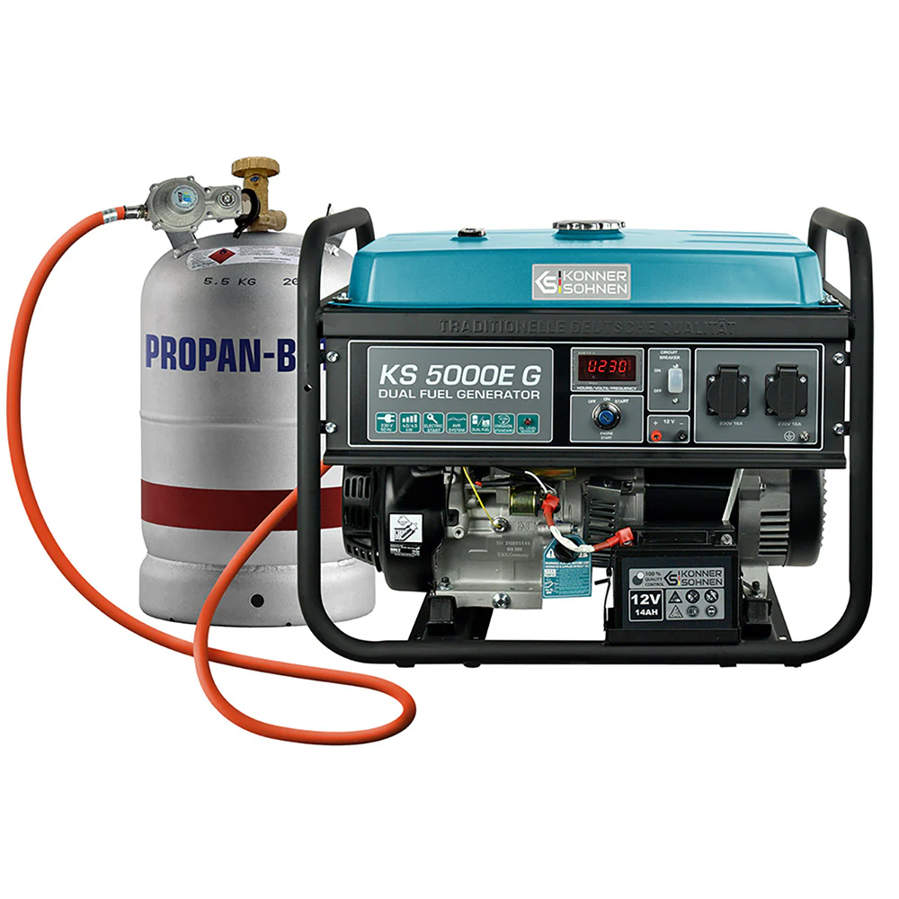 1St. Könner & Söhnen KS5000EG LPG/Benzin-Generator KS 5000E G
