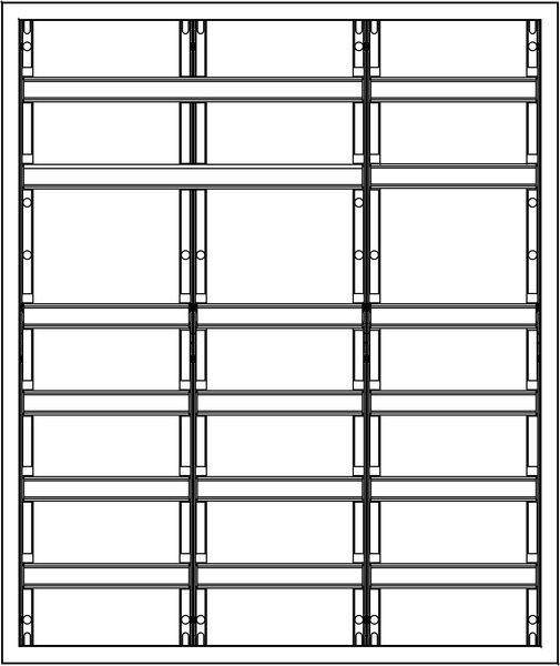 1St. F-Tronic FV3-6-RK AP Feldverteiler FV3-6-RK, 3-feldrig, 6r, Reihenklemmen, 950x800x165mm 7110711