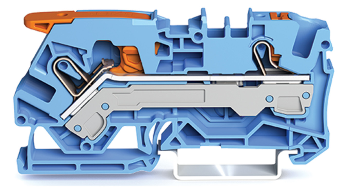 100St. Wago 2106-5204 2-Leiter-Durchgangsklemme mit Hebel