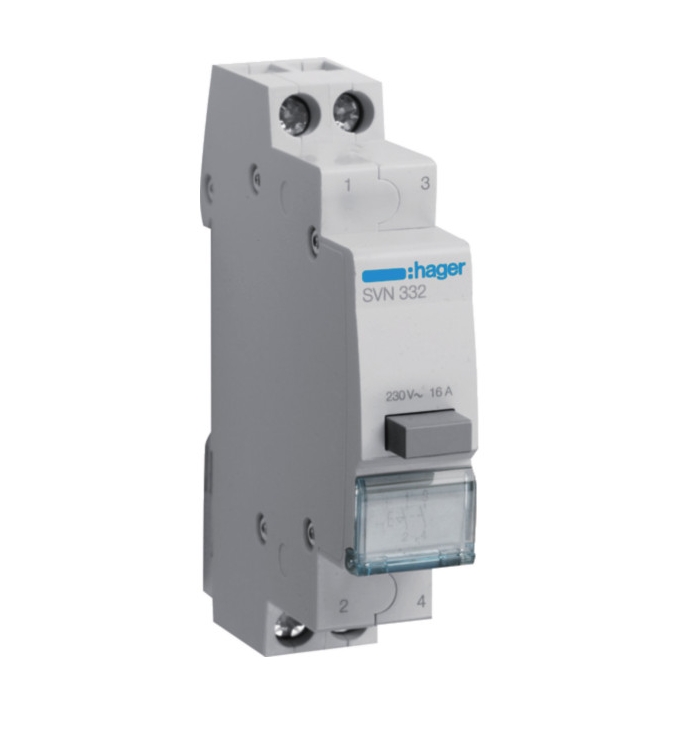 1St. Hager SVN332 Druckschalter 16A 2S 230V AC 1PLE