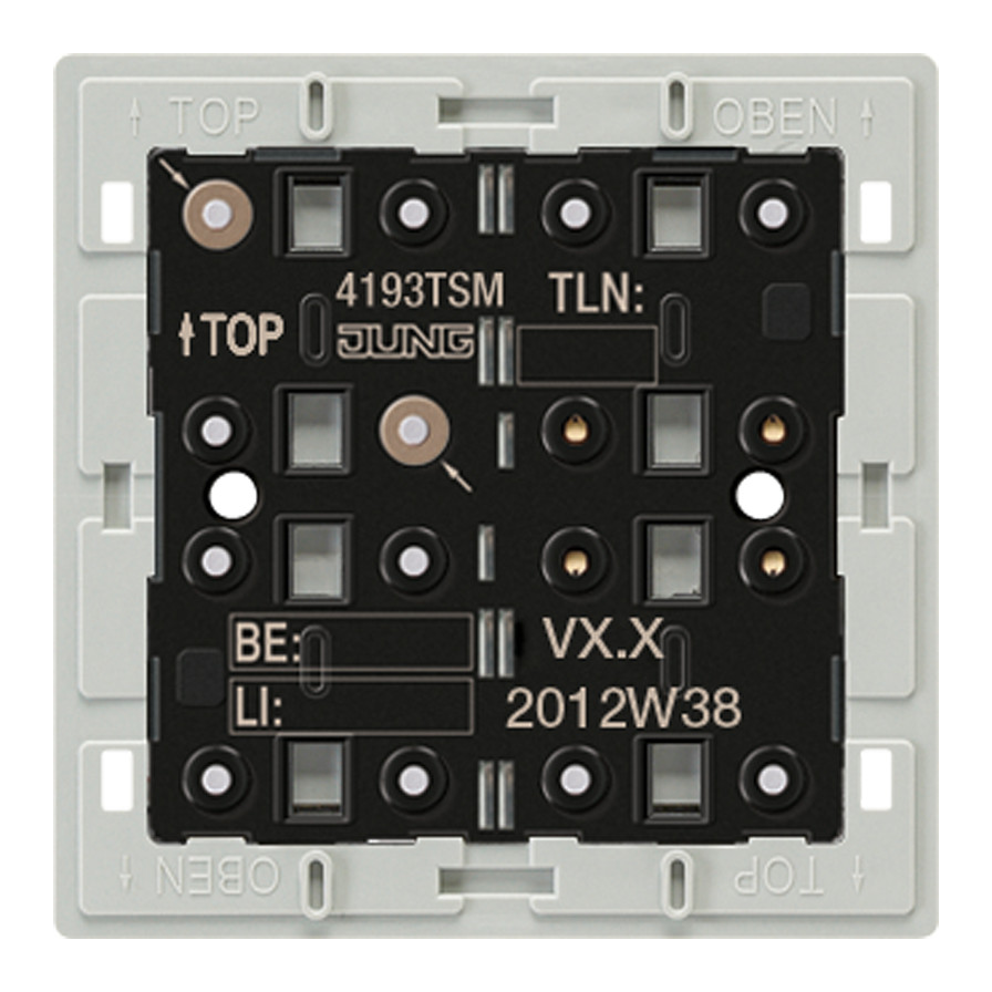 1St. Jung 4193TSM KNX Tastsensor-Modul Universal 3fach integrierter Temperatursensor integrierter Busankoppler 4193 TSM