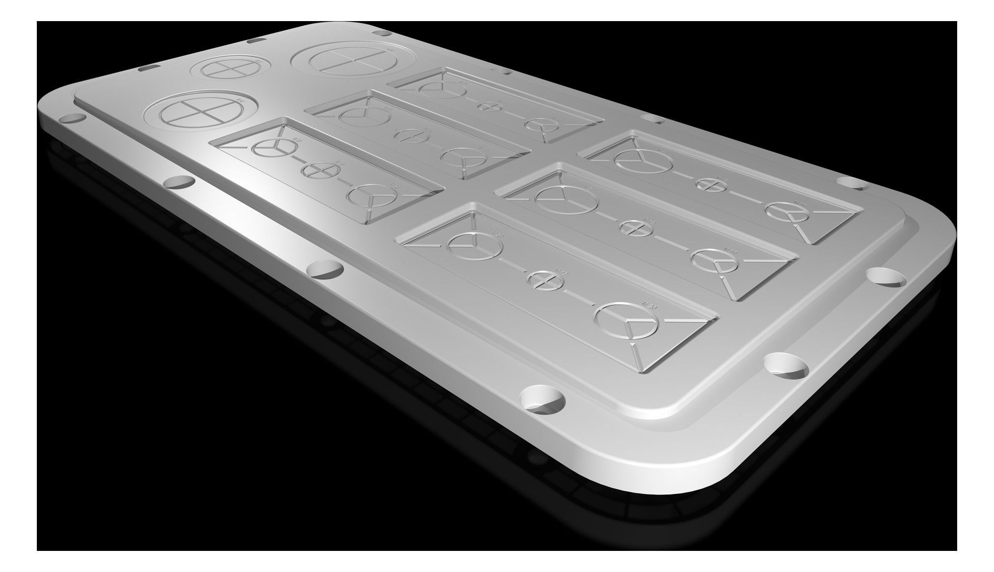 1St. Rittal AX 2566.200 Kunststoff-Flanschplatte, modular, metri AX2566200