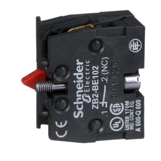 1St. Schneider Electric ZB2BE102 Hilfsschalter ZB2, o. Rastung, 1Ö, ohne Sprungf., Frontmontage
