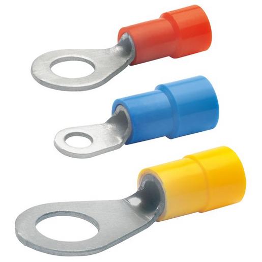 100St. Klauke 6303 Quetschkabelschuh isoliert, M3 DIN 46237