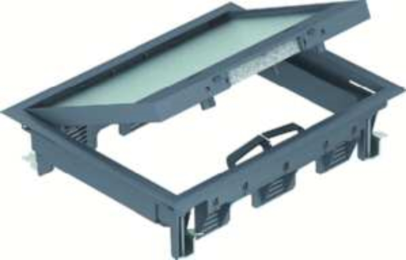 1St. OBO Bettermann GES6-2U10T 9011 7405322 Geräteeinsatz für Kanalmontage GES62U10T9011