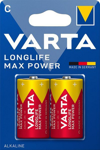1Pk Varta Longlife Max Power 04714101402 Baby C LR14 Blister=2 1Pk Varta Longlife Max Power 04714101402 Baby C LR14 Blister=2
