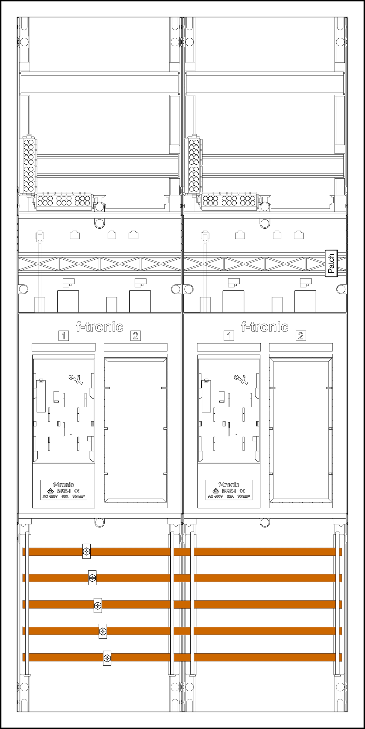 1St. F-Tronic EHZ722DSRJ45 EHZ722DSRJ45, 2 ZP, 2 DS, 2 R, 1 PPV5 7195015