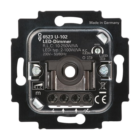 1St. Busch-Jaeger 6523 U-102 Busch-Drehdimmer, UP, LED, 2-100 W
