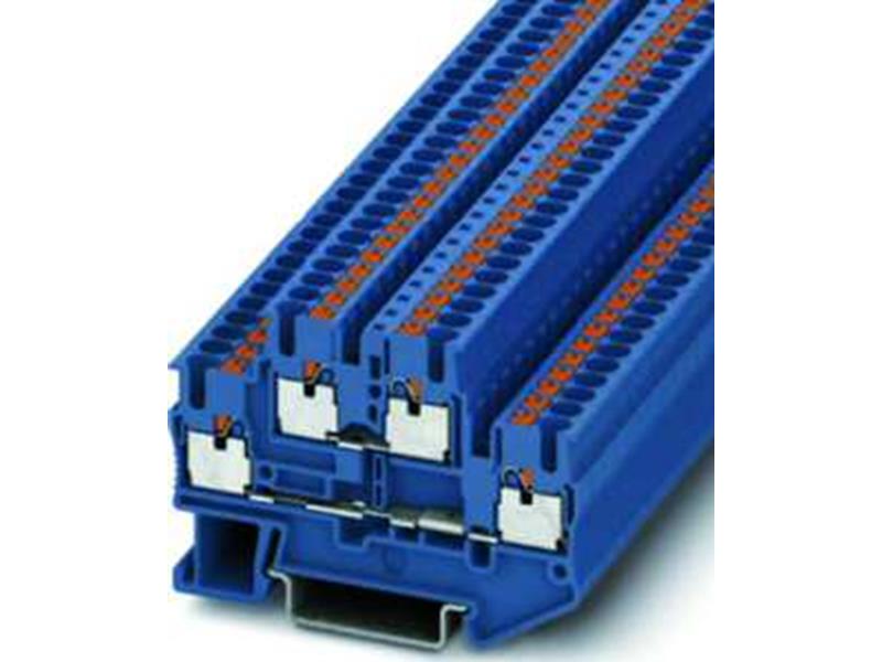 10St. Phoenix PTTB 2,5 BU Doppelstockklemme Push-in-Anschluss 0,14 mm² - 4 mm² AWG: 26 - 12 B=5,2 mm blau Montag