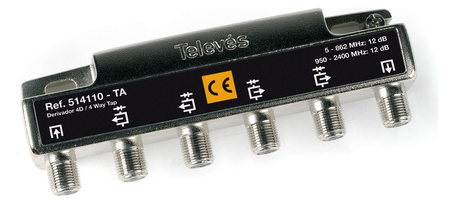 1St. Televes AZS412DCFN 4-fach Abzweiger 5-2400 MHz 12dB