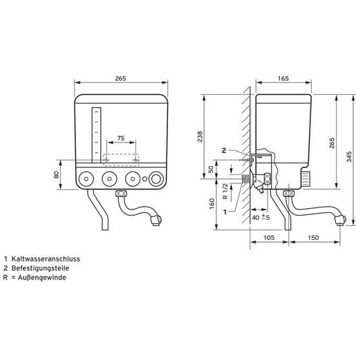 1St. Vaillant VEK 5 S braun/beige VEK 5 S braun/beige Elektro-Kochendwassegerät