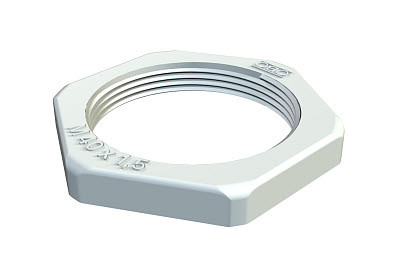 25St. Obo 2049570, 116 M50 LGR PS, Gegenmutter M50, PS, lichtgrau, RAL 7035