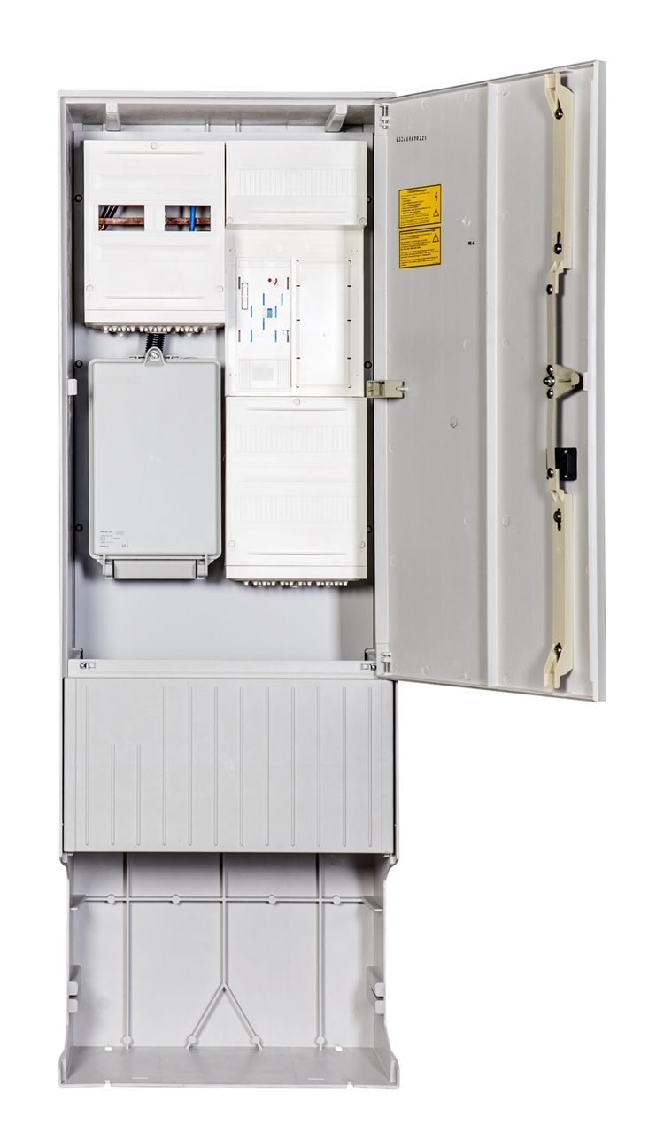 1St. F-Tronic ZSA172-2-eHZ-HAK-HO Zähleranschlusssäule 2-feldrig, H=1710mm, eHZ, ohne Haube, ZSA172-2-eHZ-HAK-HO 7160014