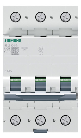 1St. Siemens 5SL6320-7 Leitungsschutzschalter 400V 6kA, 3-polig C 20A