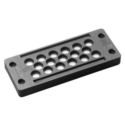 1St. MURR KDP/N 24/17: Schwarz Für Leitungen ohne Stecker-Kabeldurchfüh