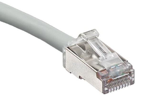 1St. LEVITON AC6PCF005-8CCHB-P24 Patchkabel Cat.6A ISO S/FTP LSZH 0,5m gr