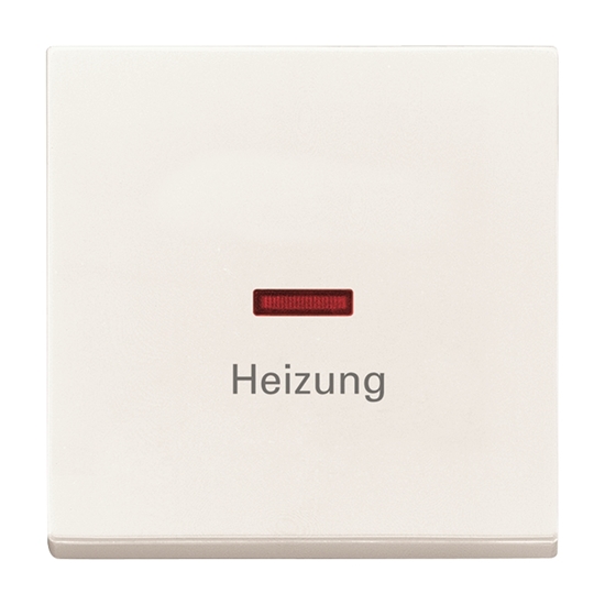 1St. Busch-Jaeger 1789 H-84 Wippe mit Aufdruck, mit kleiner roter Kalotte carat studioweiß