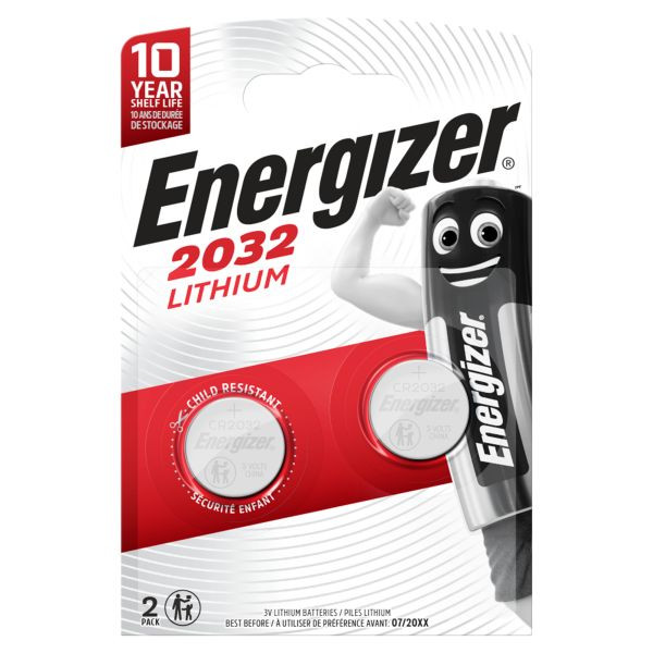 1St. Energizer CR2032 (2 Stk.) CR2032 Lithium 3,0Volt 2er Blister