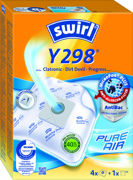 1St. Swirl Y 298 (Y198) MPPlusAirSpace 4er Staubsauger-Beutel MP Plus AirSpace