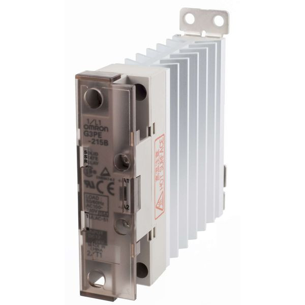 1St. Omron 376272 Halbleiterrelais, 1-phasig, integrierter Kühlkorper, Last: 15A 75 264V AC, Ansteuerung: 9,6 30V DC, Null-Punkt schaltend, DIN-Schienen/Wandmontage G3PE-215B 12-24VDC