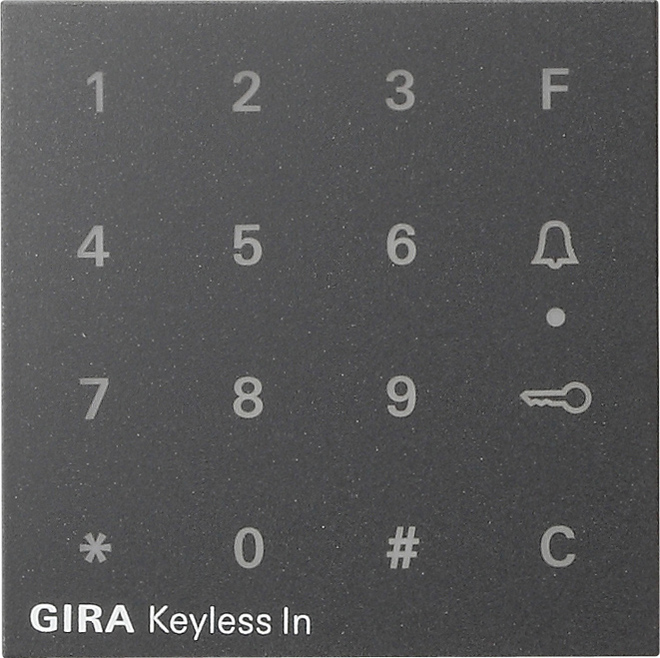 1St. Gira 851328 Aufsatz Codetastatur System 55 Anthrazit