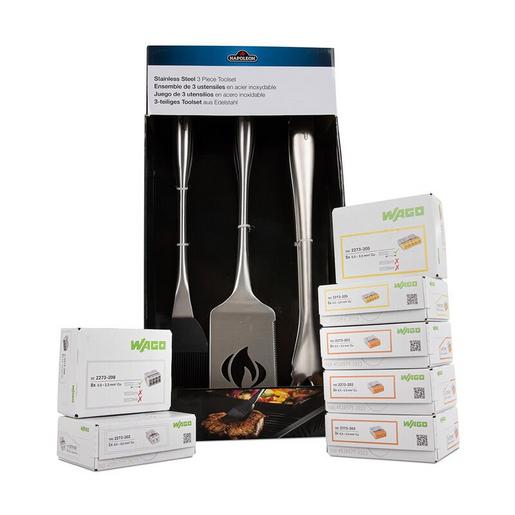 1St. WAGO 887-446 PROFI-SET mit NAPOLEON Grillbesteck-Set