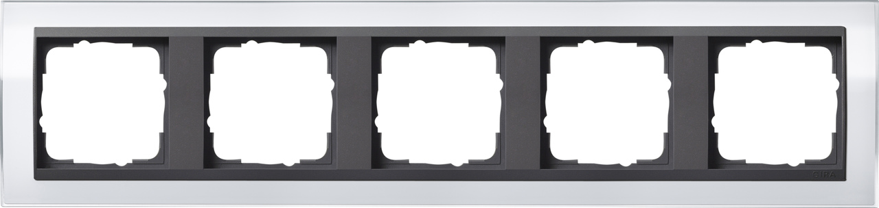 1St. Gira 0215728 Rahmen 5fach Zwischenr. AN Event Klar Weiß