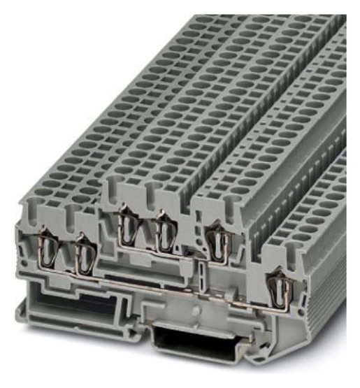 1St. Phoenix 3038516 Doppelstock-Zugfederklemme-STTB 2,5-TWIN