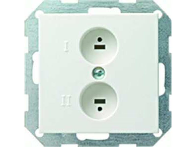 1St. Gira 040227 Stereo Lautsprecher Steckdose System 55 Reinweiß matt