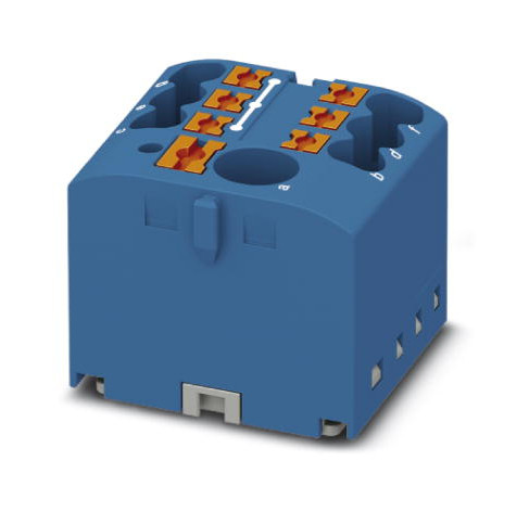 1St. Phoenix PTFIX 6/6X2,5 BU Verteilerblock Grundklemme mit Einspeisung 450 V 24 A Push-in-Anschluss Push-i