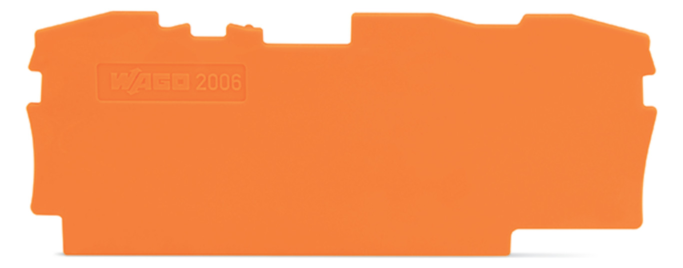 1St. Wago 2006-1392 Abschluss- und Zwischenplatte 1 mm dick orange
