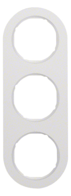 1St. Berker 10132089 Rahmen 3fach Serie R.Classic polarweiß, glänzend