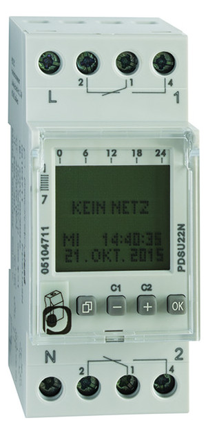 1St. PROTEC.CLASS PDSU22N Wochen-Zeitschaltuhr 2 Wechsler