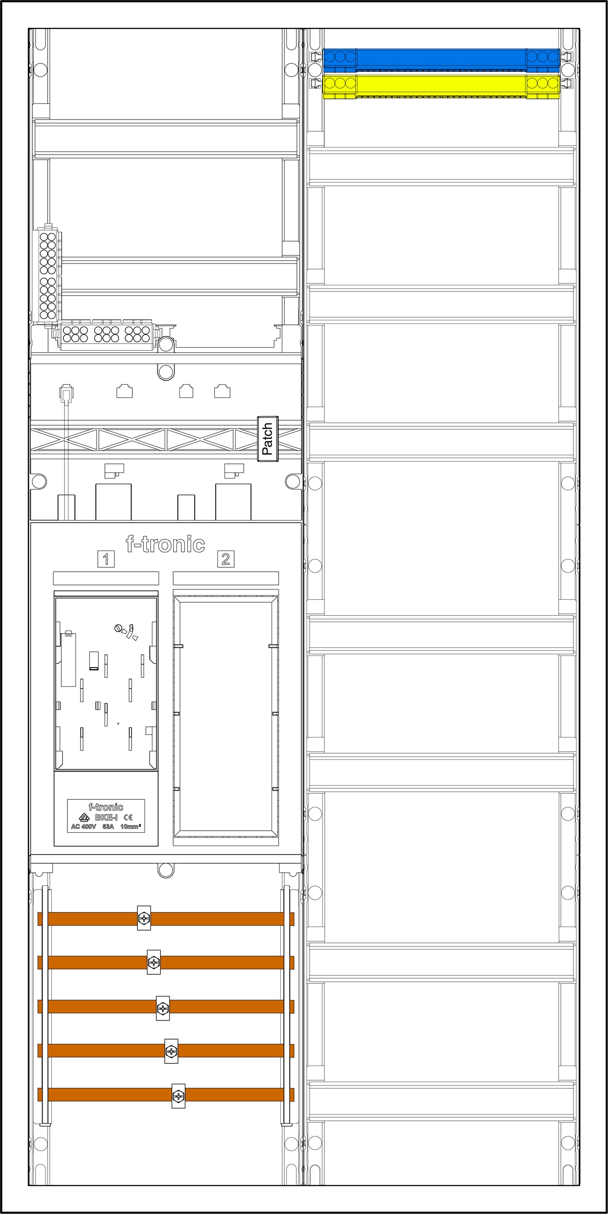 1St. F-Tronic EHZ721VDSRJ45 EHZ721VDSRJ45, 1 ZP, DS, 1 R, 1 V, 1 PPV5 7195013
