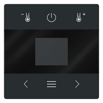 1St. Busch-Jaeger 1794 MDRT-885 Zentralscheibe für Raumtemperaturregler mit Display Bluetooth schwarz matt 2CKA006430A0424
