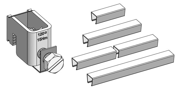 1St. STRIEBEL WZC3U157 WZC3U157 Ausrüstsatz Einspeiseklemmen 12