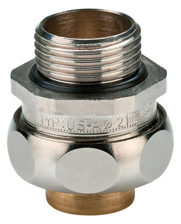 10St. FLEXA US-M, AD17-M16 Metallverschraubung gerade, Außengewinde