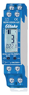 1St. Eltako BZR12DDX-UC Betriebsstunden-Impulszähler. 1 Wechsler