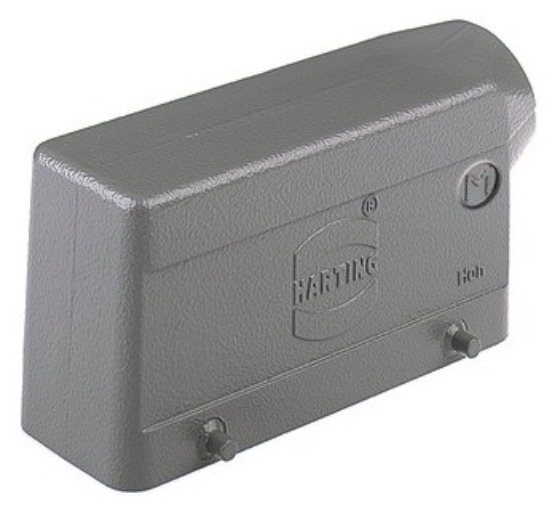 1St. Harting 19300241521 Tüllengehäuse 24 B mit seitlichem Kabelabgang, niedrige Bauform, M 25, Metall