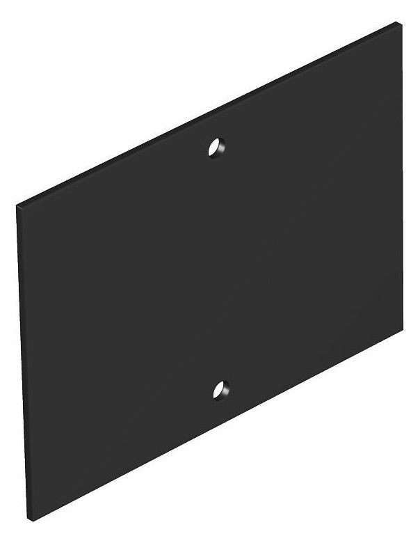 1St. OBO T4B P0S2 9011 Abdeckplatte o.Lochbild f.T4B 110x77mm PVC 7408228