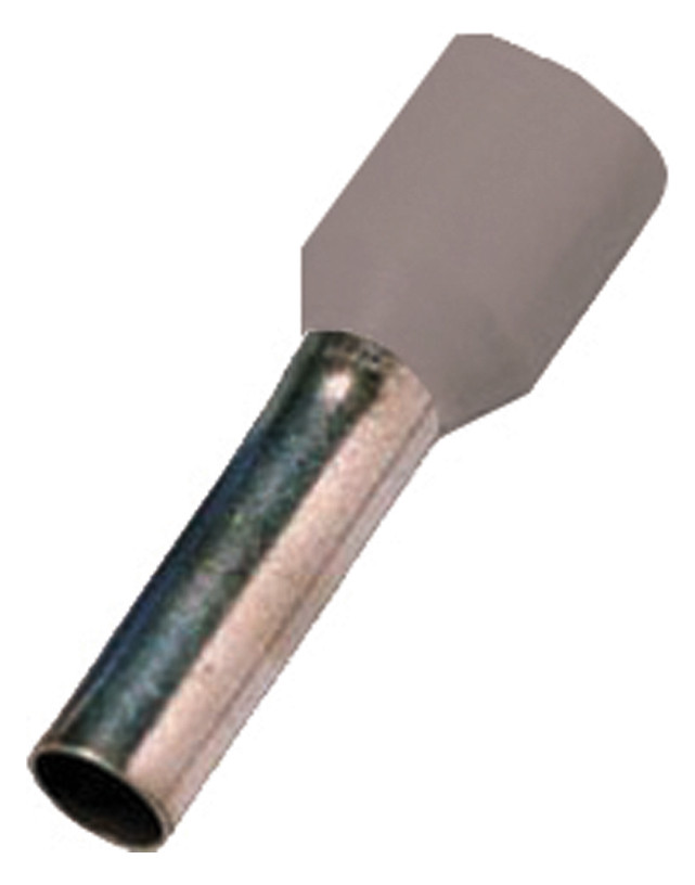 100St. Intercable Aderendhülse ICIAE0756 DIN46228T4 0,75qmm 6mm verzinnt grau