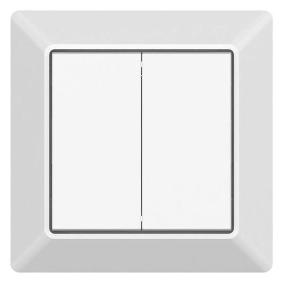 1St. RP Technik YMOCA-QA-DB Doppeltaster (Zweifach Wandschalter)