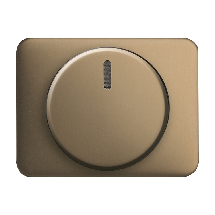 1St. Busch-Jaeger 6540-21 Zentralscheibe, mit Drehknopf, Bef.-Mutter und Glimmlampe alpha bronze...